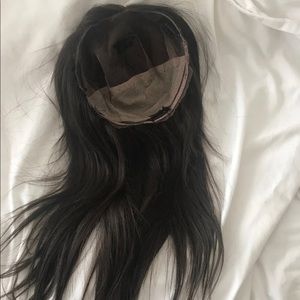 Hair topper human hair . Silky soft 1b 8x8